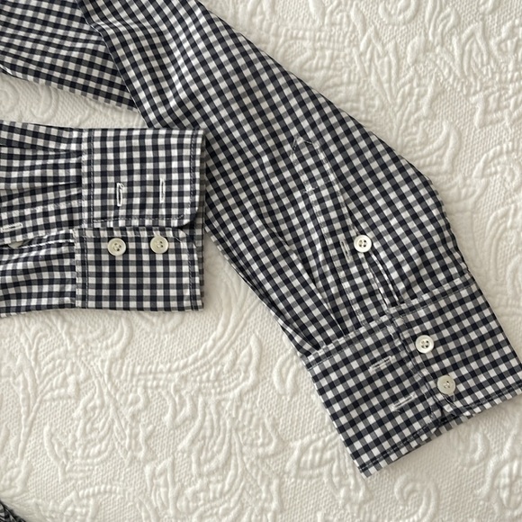 Blouse by J.Crew black/white check in extra small - Picture 3 of 6